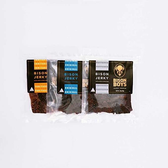 Bison Jerky Variety Pack (Pack of 3)
